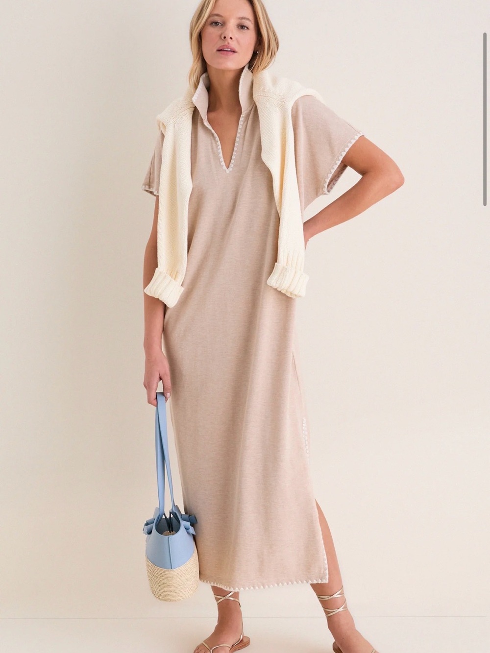 Tuckernuck Beige Maxi Cover-Up Dress